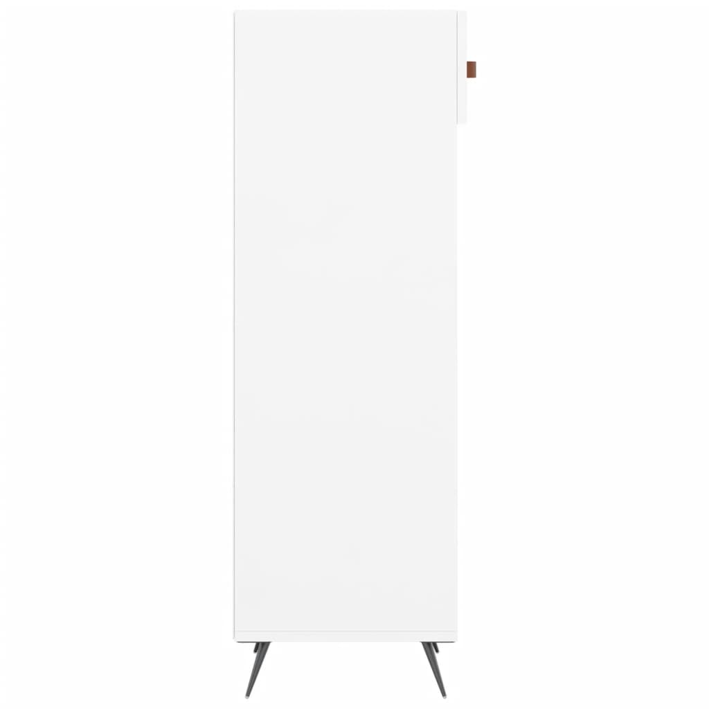 skoreol 30x35x105 cm konstrueret træ hvid højglans