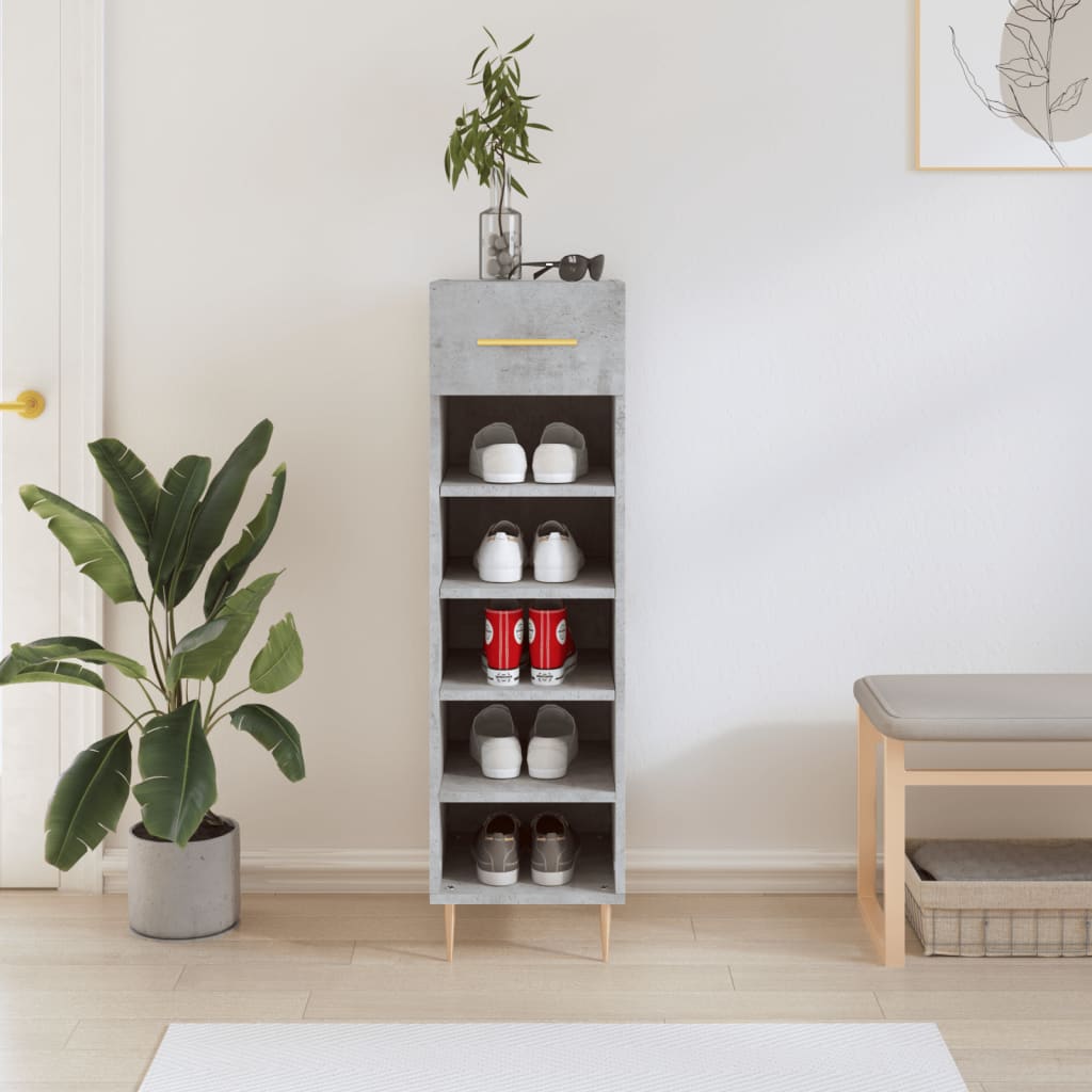 skoreol 30x35x105 cm konstrueret træ betongrå