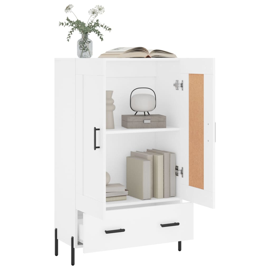 skab 69,5x31x115 cm konstrueret træ hvid