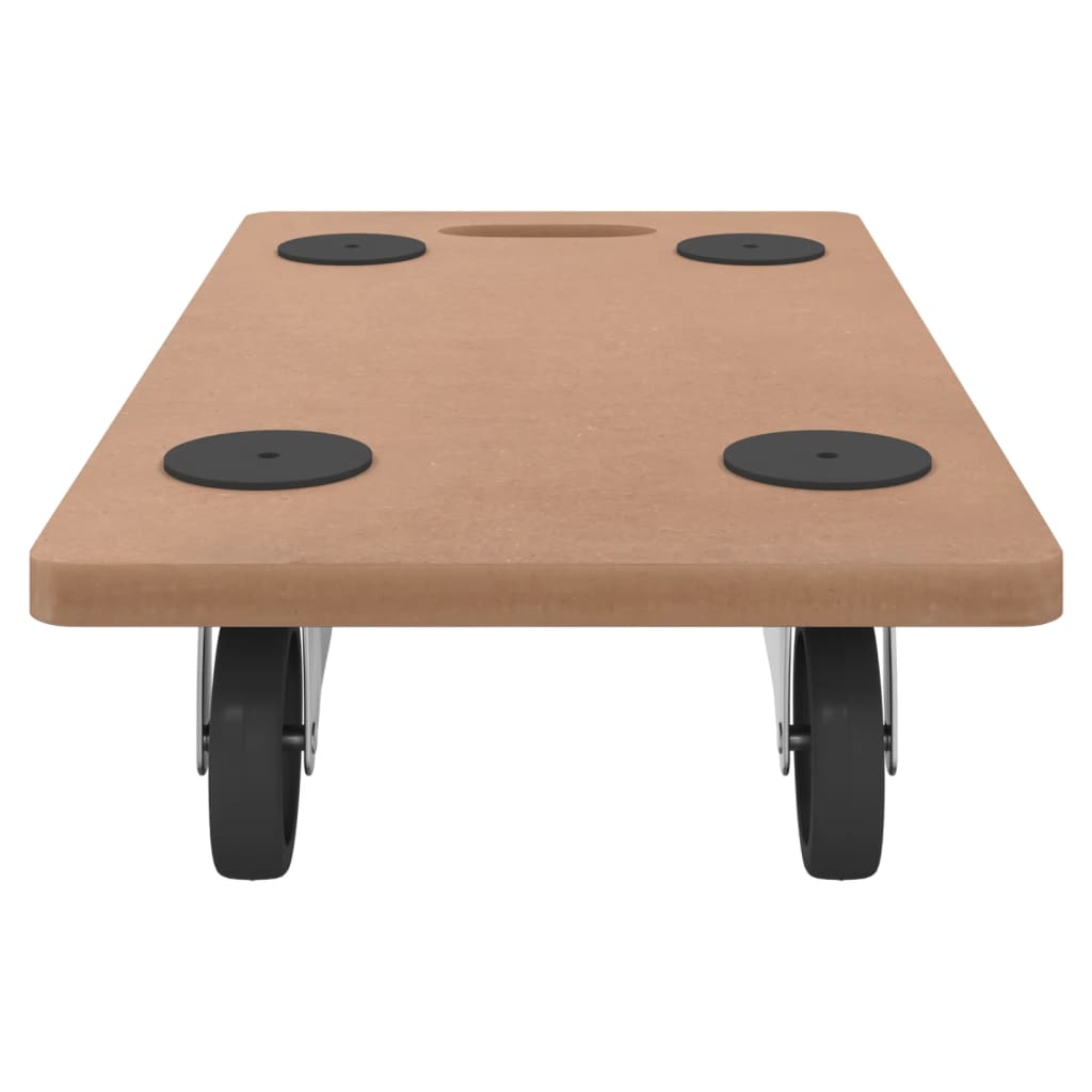 dollyvogne 6 stk. konstrueret træ rektangulær