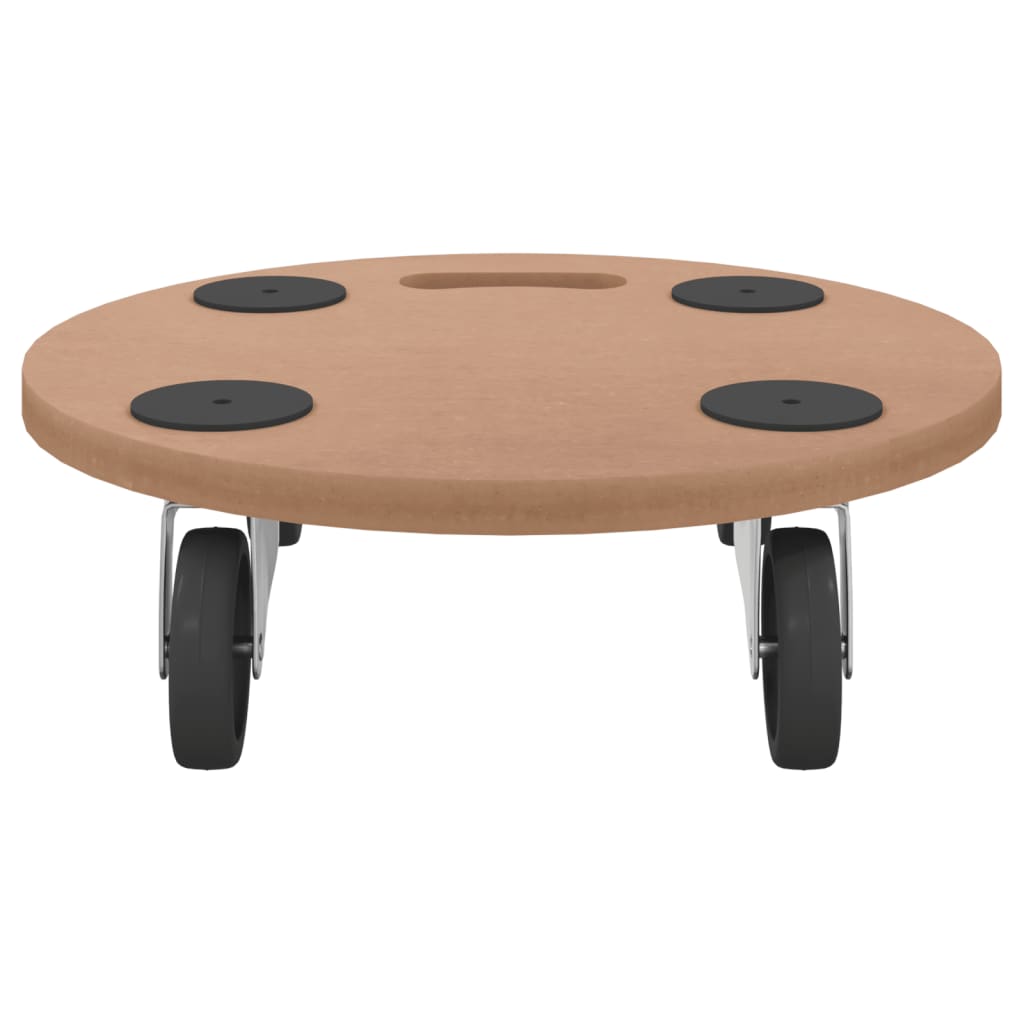 dollyvogne 6 stk. konstrueret træ rund