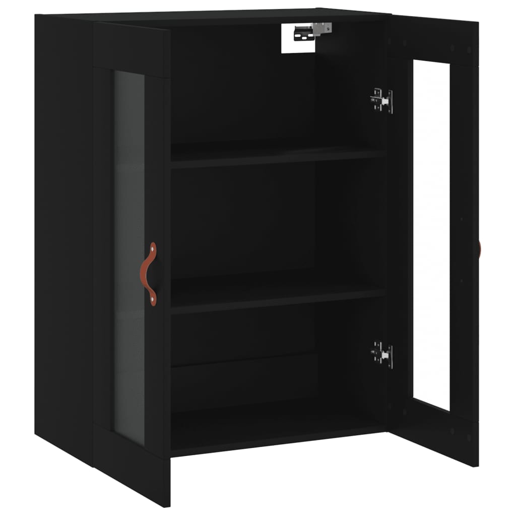 væghængt skab 69,5x34x90 cm sort