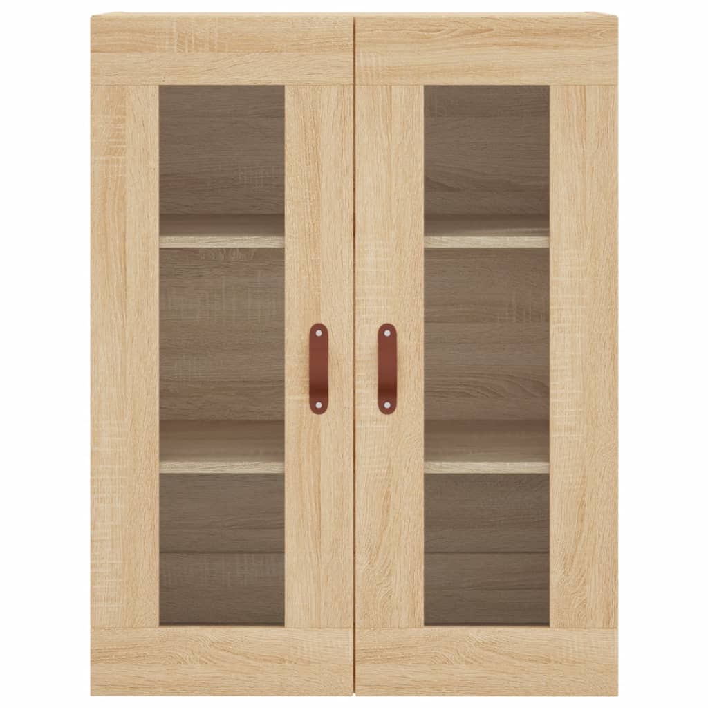 væghængt skab 69,5x34x90 cm konstrueret træ sonoma-eg