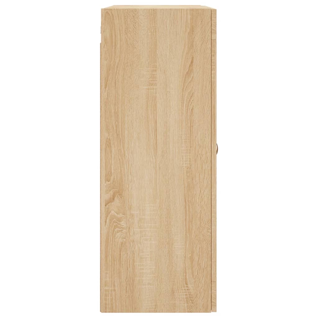 væghængt skab 69,5x34x90 cm konstrueret træ sonoma-eg