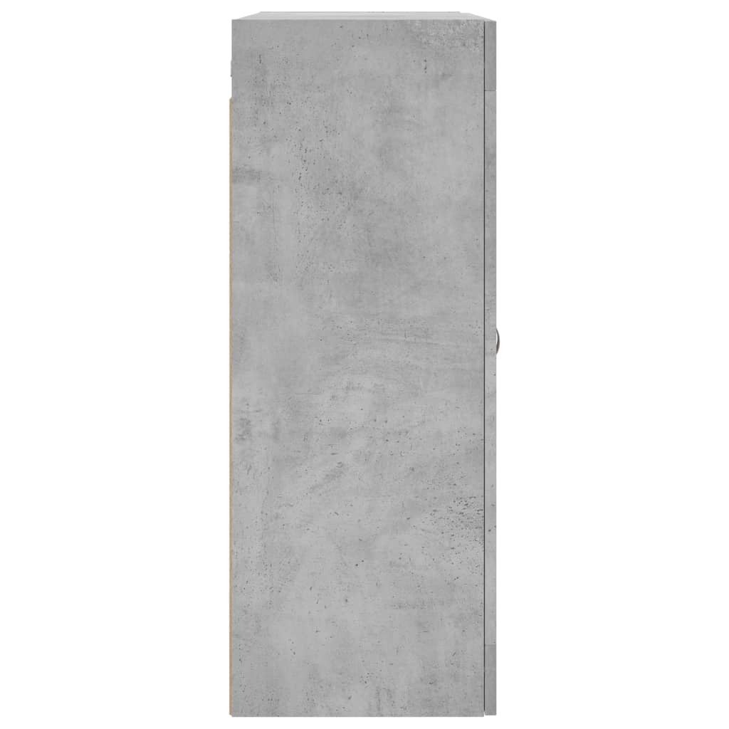 væghængt skab 69,5x34x90 cm konstrueret træ betongrå