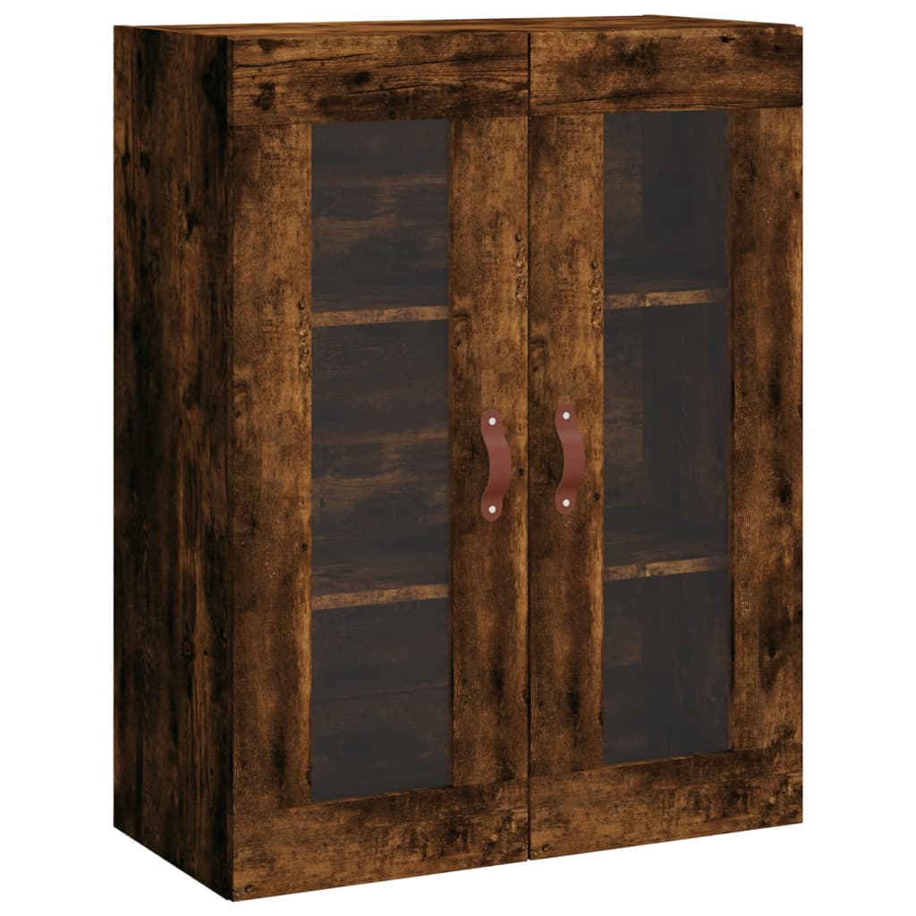 væghængt skab 69,5x34x90 cm konstrueret træ røget sonoma-eg