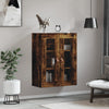 væghængt skab 69,5x34x90 cm konstrueret træ røget sonoma-eg