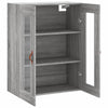 væghængt skab 69,5x34x90 cm konstrueret træ grå sonoma-eg