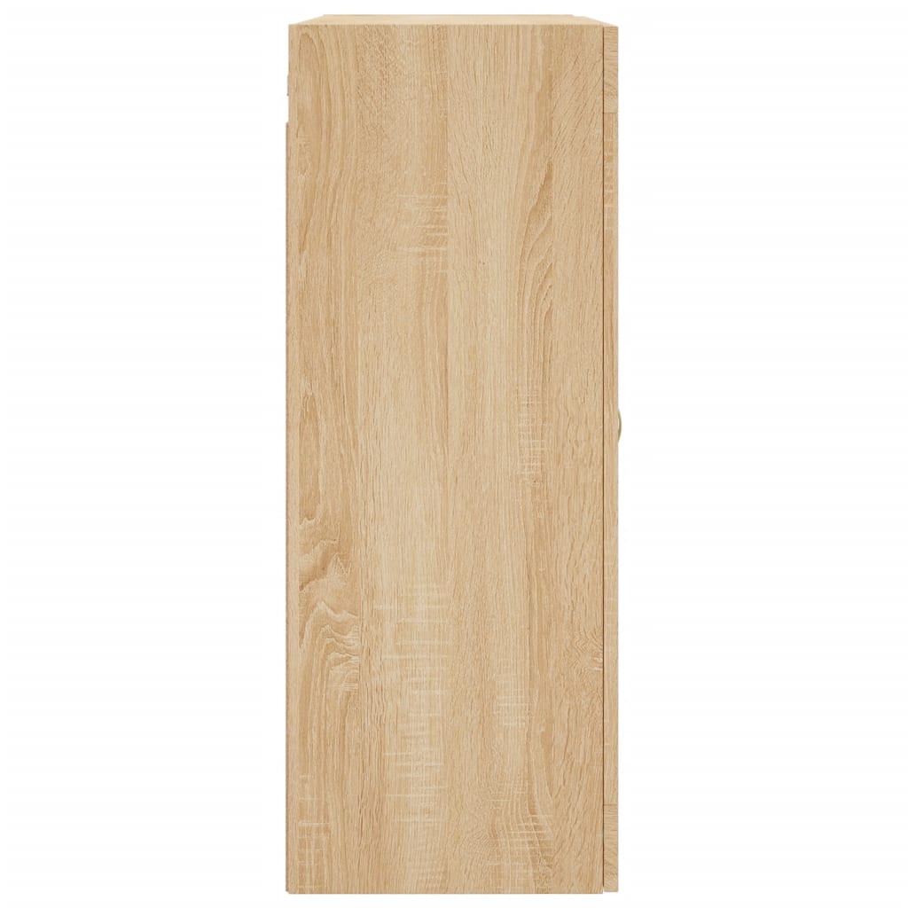 væghængt skab 69,5x34x90 cm konstrueret træ sonoma-eg