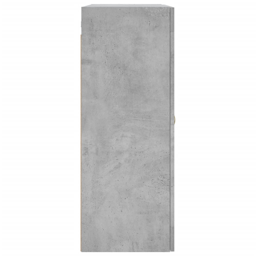 væghængt skab 69,5x34x90 cm konstrueret træ betongrå