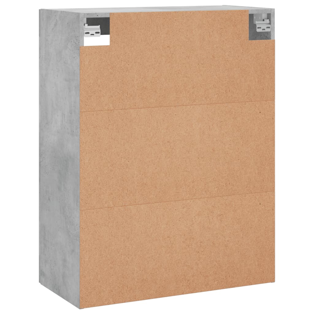 væghængt skab 69,5x34x90 cm konstrueret træ betongrå