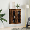 væghængt skab 69,5x34x90 cm konstrueret træ røget sonoma-eg