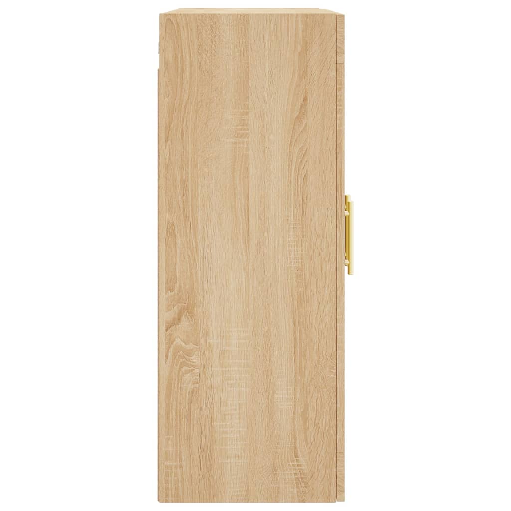 væghængt skab 69,5x34x90 cm konstrueret træ sonoma-eg
