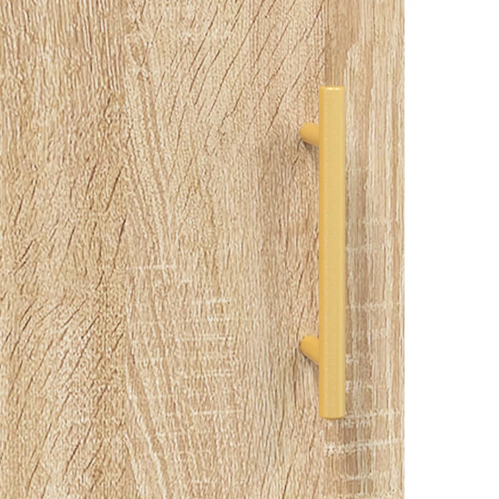 væghængt skab 69,5x34x90 cm konstrueret træ sonoma-eg