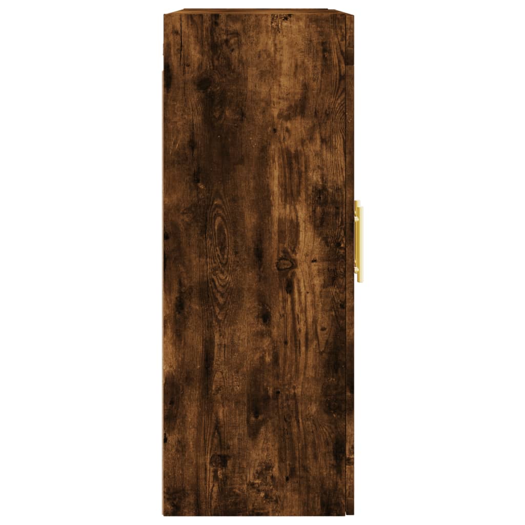 væghængt skab 69,5x34x90 cm konstrueret træ røget sonoma-eg