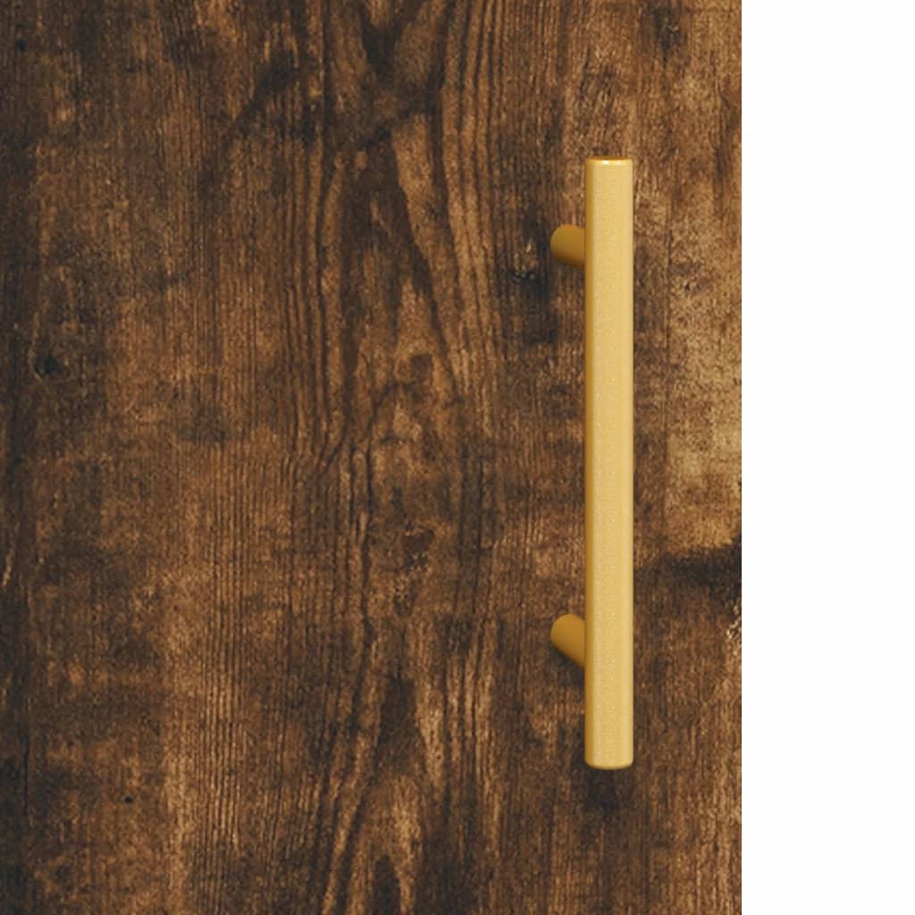 væghængt skab 69,5x34x90 cm konstrueret træ røget sonoma-eg