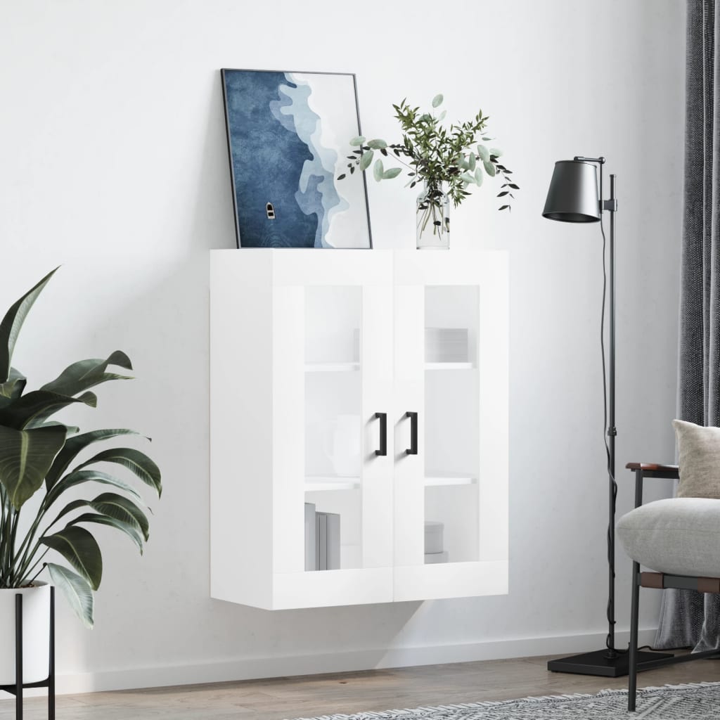væghængt skab 69,5x34x90 cm hvid