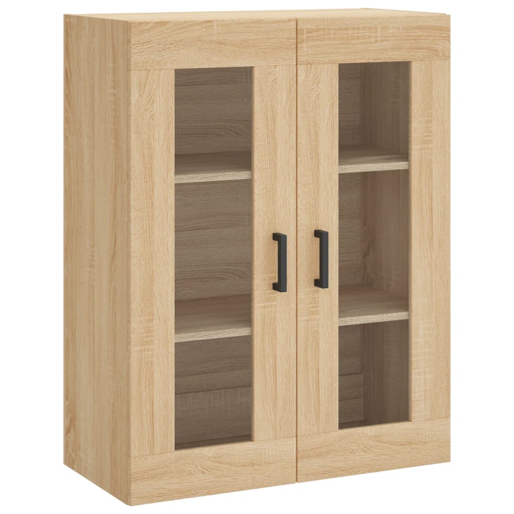 væghængt skab 69,5x34x90 cm konstrueret træ sonoma-eg