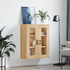 væghængt skab 69,5x34x90 cm konstrueret træ sonoma-eg