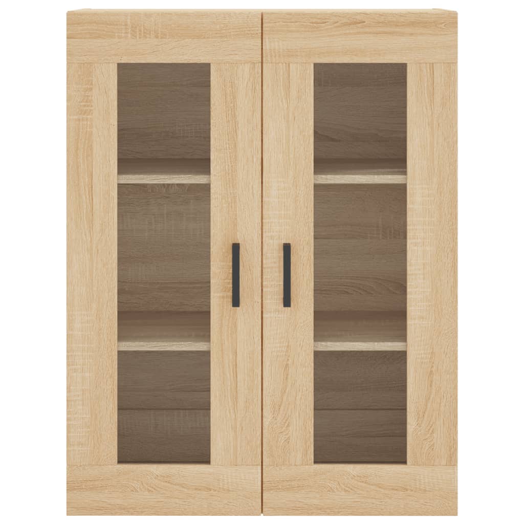 væghængt skab 69,5x34x90 cm konstrueret træ sonoma-eg