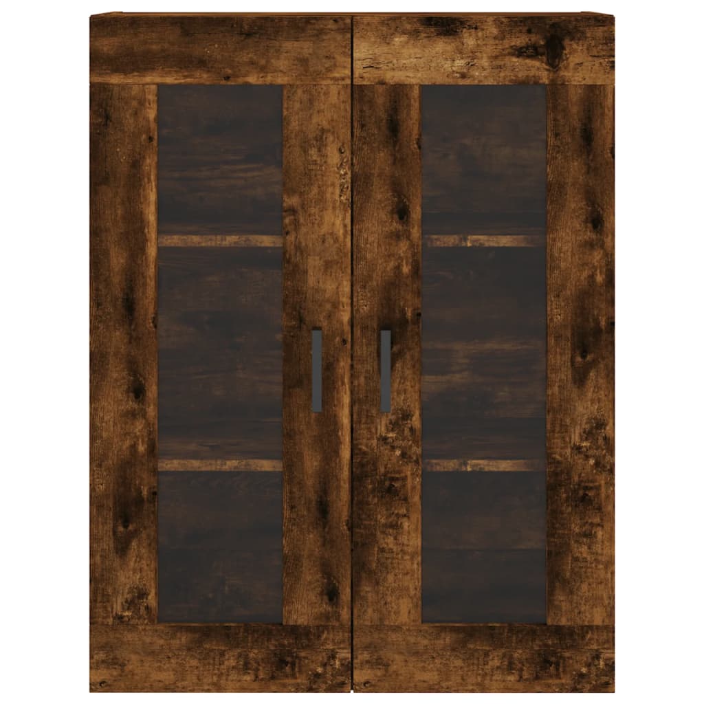 væghængt skab 69,5x34x90 cm konstrueret træ røget sonoma-eg