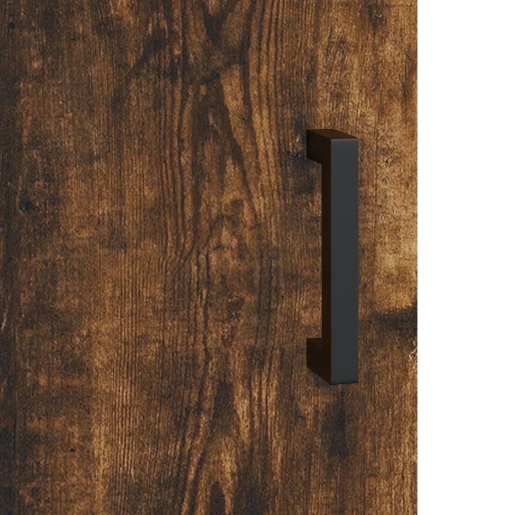væghængt skab 69,5x34x90 cm konstrueret træ røget sonoma-eg