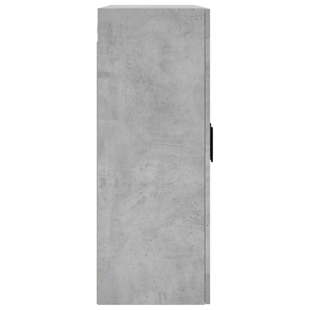 væghængt skab 69,5x34x90 cm konstrueret træ betongrå