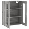 væghængt skab 69,5x34x90 cm konstrueret træ grå sonoma-eg