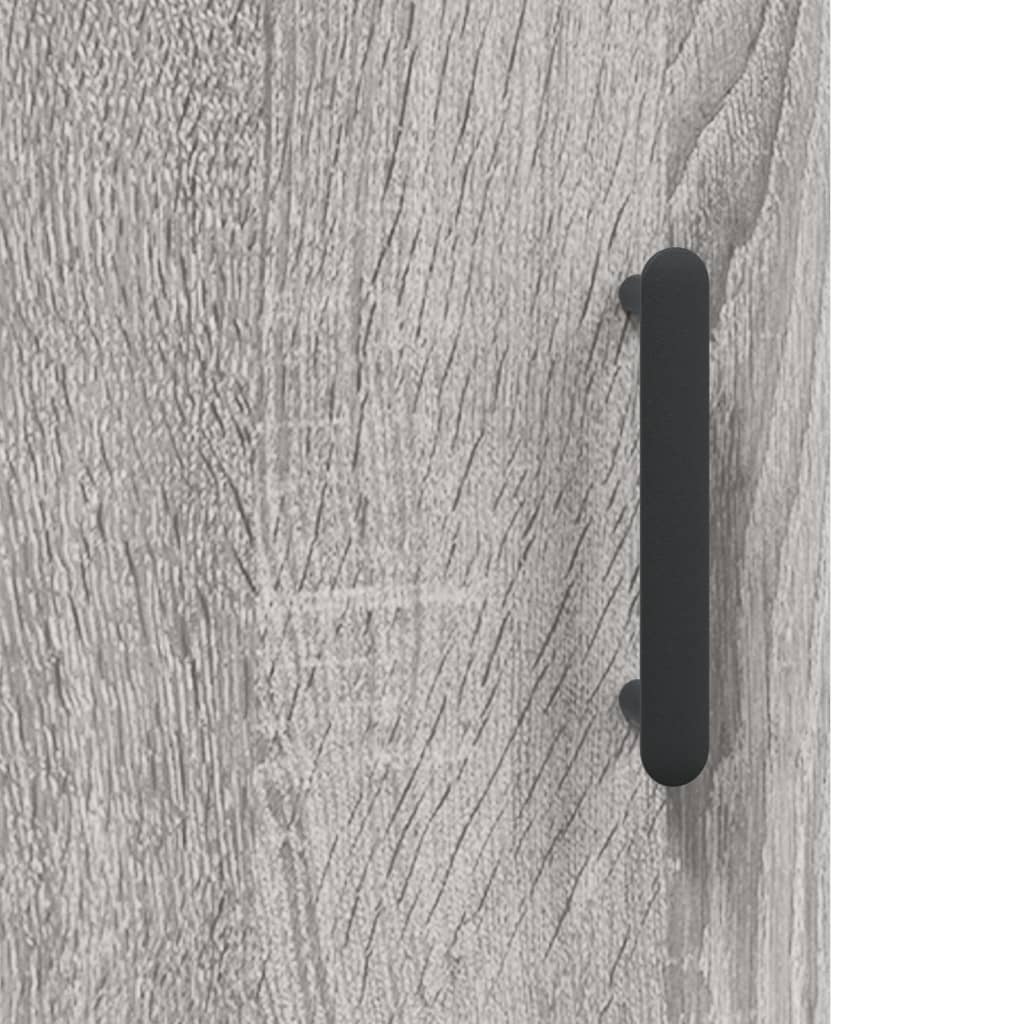 væghængt skab 69,5x34x90 cm konstrueret træ grå sonoma-eg