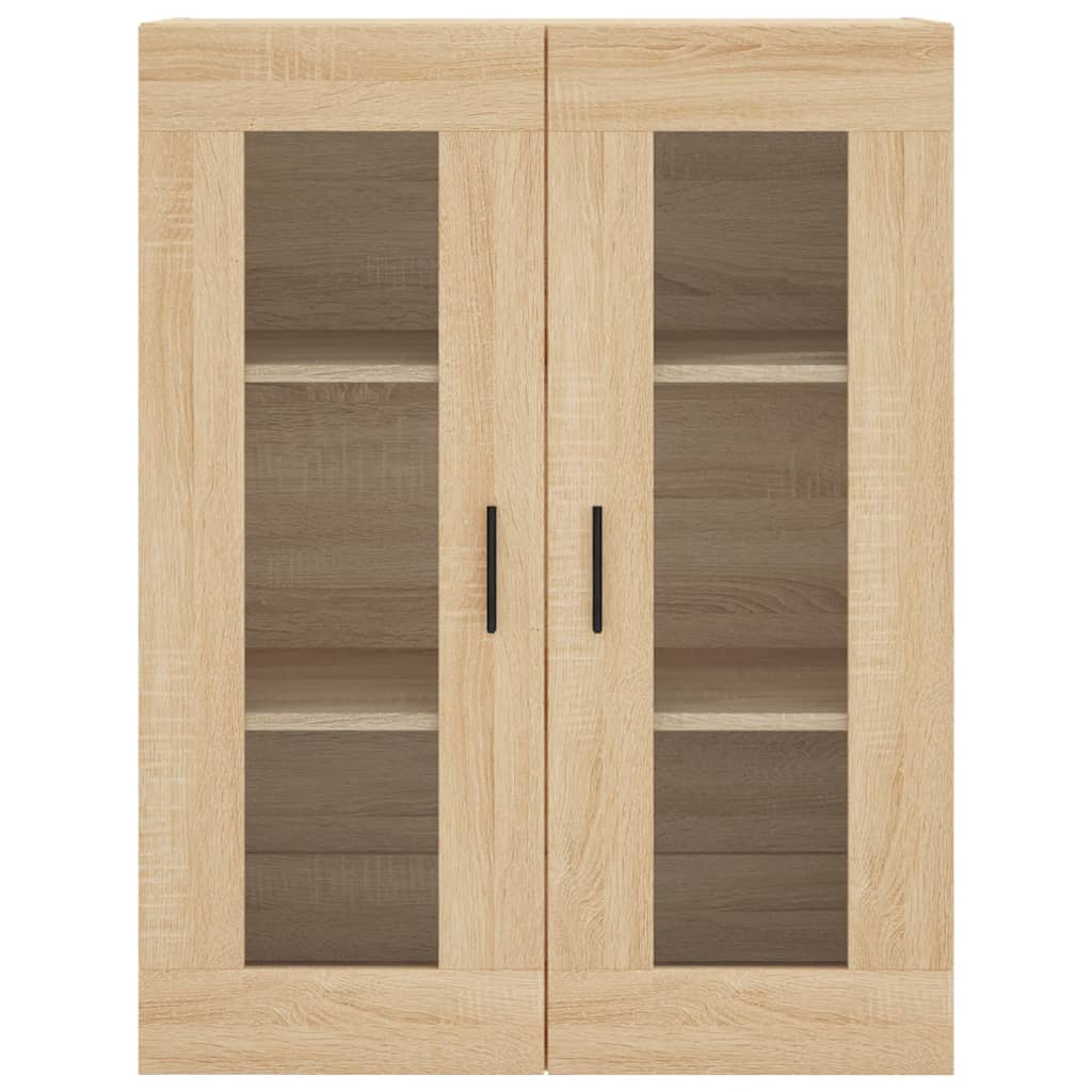 væghængt skab 69,5x34x90 cm konstrueret træ sonoma-eg