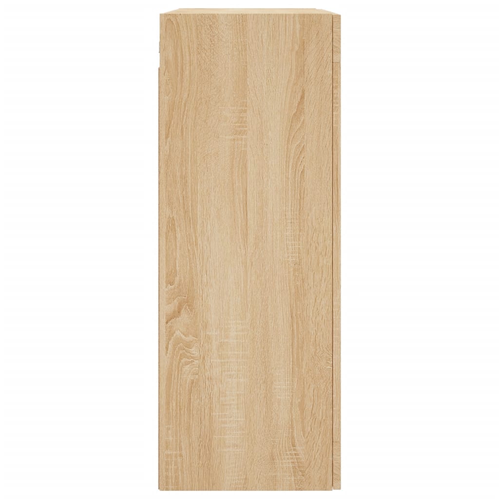 væghængt skab 69,5x34x90 cm konstrueret træ sonoma-eg