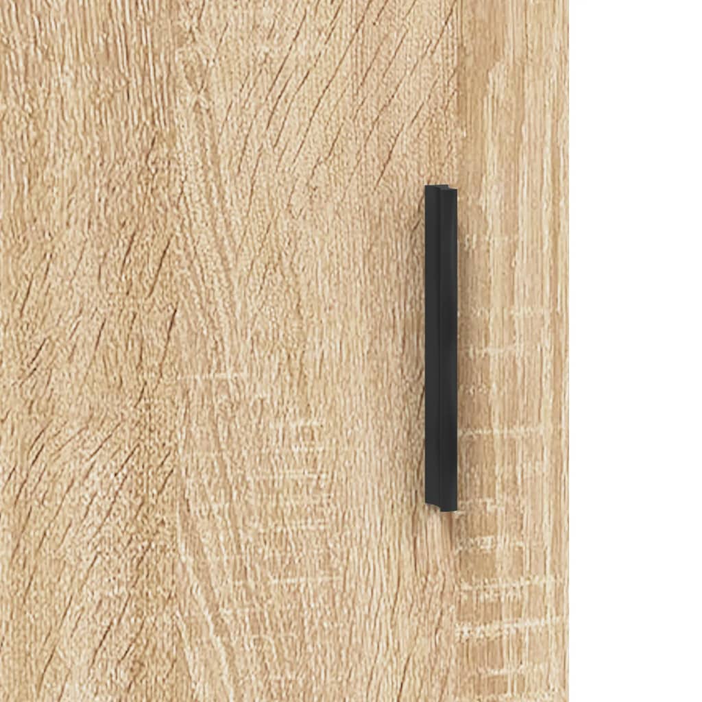 væghængt skab 69,5x34x90 cm konstrueret træ sonoma-eg