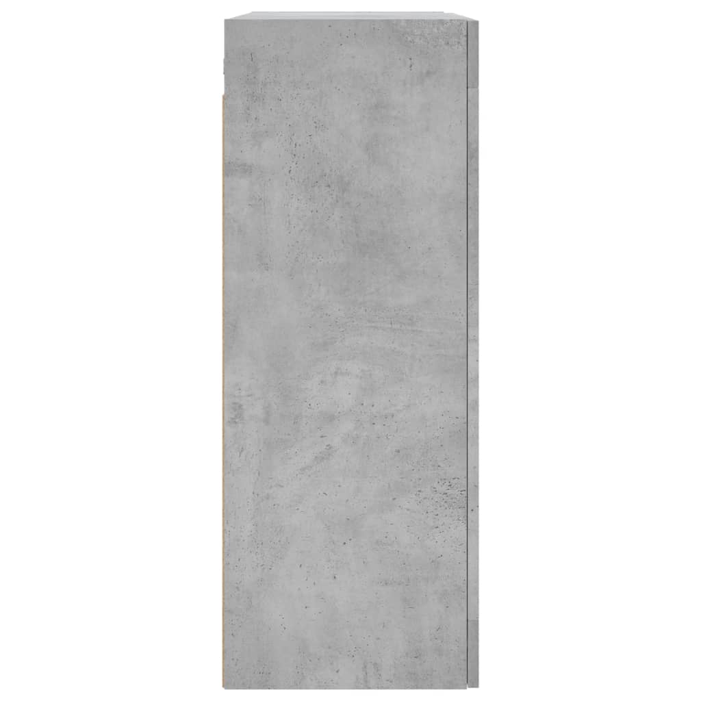 væghængt skab 69,5x34x90 cm konstrueret træ betongrå