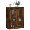 væghængt skab 69,5x34x90 cm konstrueret træ røget sonoma-eg