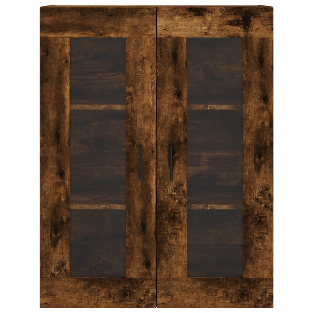 væghængt skab 69,5x34x90 cm konstrueret træ røget sonoma-eg