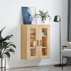 væghængt skab 69,5x34x90 cm konstrueret træ sonoma-eg