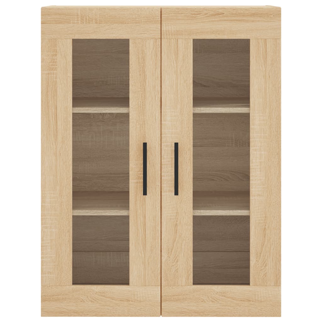 væghængt skab 69,5x34x90 cm konstrueret træ sonoma-eg