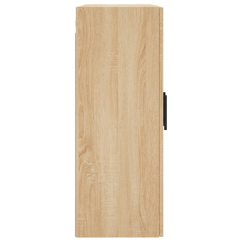 væghængt skab 69,5x34x90 cm konstrueret træ sonoma-eg