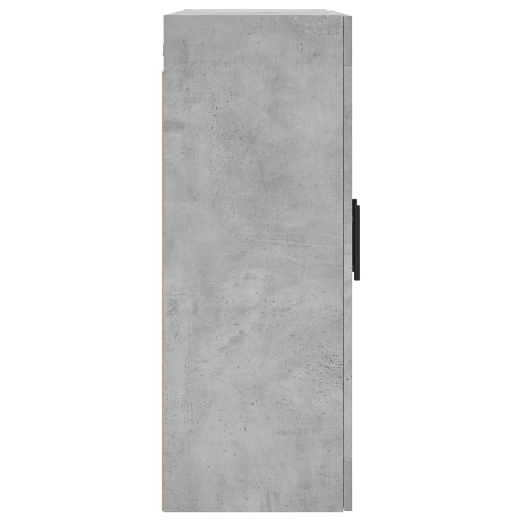 væghængt skab 69,5x34x90 cm konstrueret træ betongrå