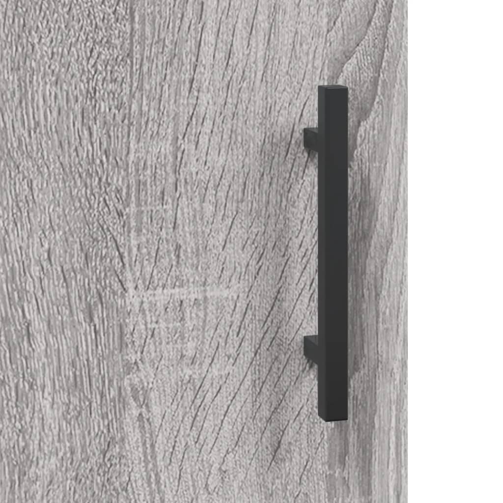 væghængt skab 69,5x34x90 cm konstrueret træ grå sonoma-eg