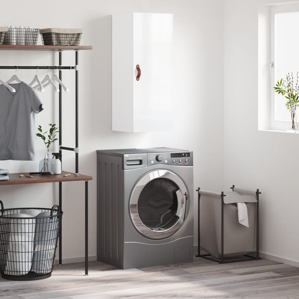 vægskab 34,5x34x90 cm hvid højglans