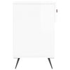 skobænk 102x35x55 cm konstrueret træ hvid højglans