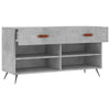 skobænk 102x35x55 cm konstrueret træ betongrå