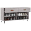skobænk 102x35x55 cm konstrueret træ grå sonoma-eg