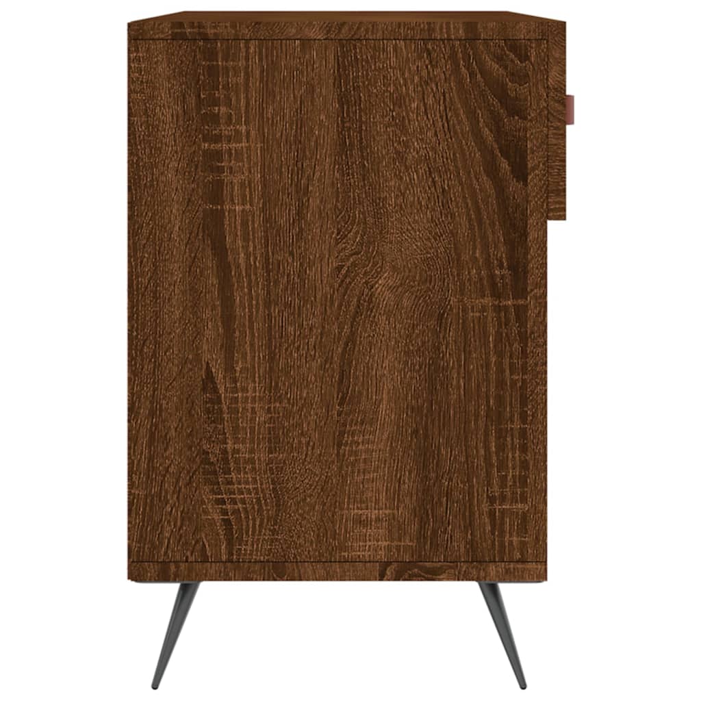 skobænk 102x35x55 cm konstrueret træ brun egetræsfarve