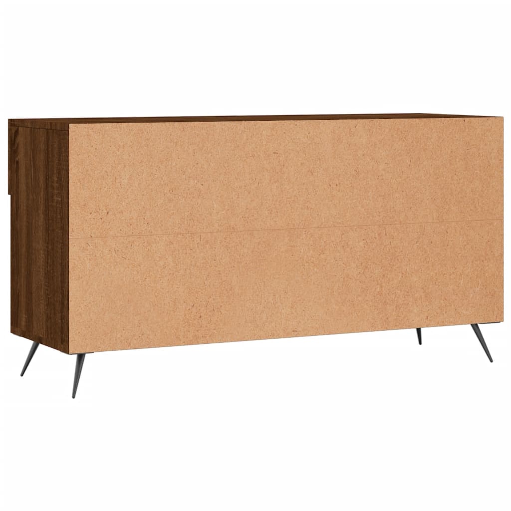 skobænk 102x35x55 cm konstrueret træ brun egetræsfarve