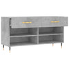 skobænk 102x35x55 cm konstrueret træ betongrå