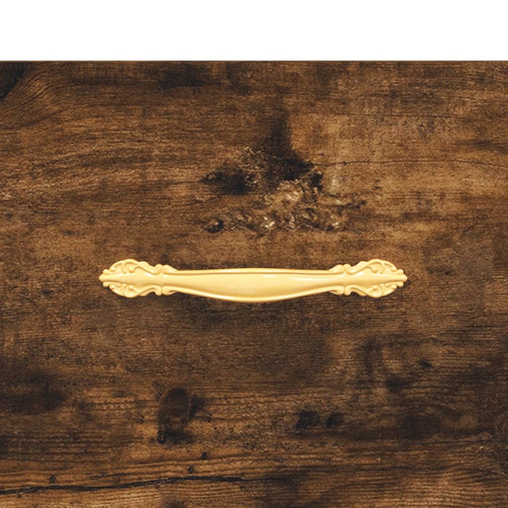 skobænk 102x35x55 cm konstrueret træ røget egetræsfarve