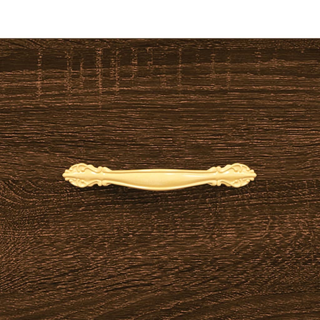 skobænk 102x35x55 cm konstrueret træ brun egetræsfarve