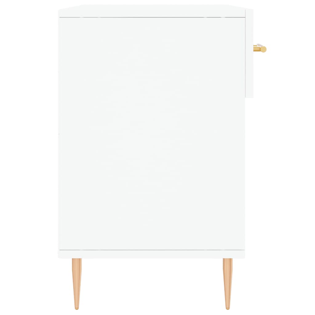 skobænk 102x35x55 cm konstrueret træ hvid